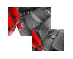 Quadratec Tru-Fit Floor Liners Front & Rear Jeep Wrangler Unlimited 4-Door JL 2018-2021